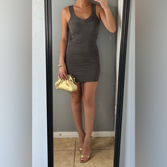 Guess Dresses & Skirts - Guess Y2K gray knit bandage mini dress XS bodycon night out party Kim K style